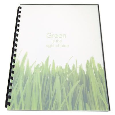 100% Recycled Poly Binding Cover, 11 x 8-1/2, Frost, 25/Pack, Sold as 1 Package