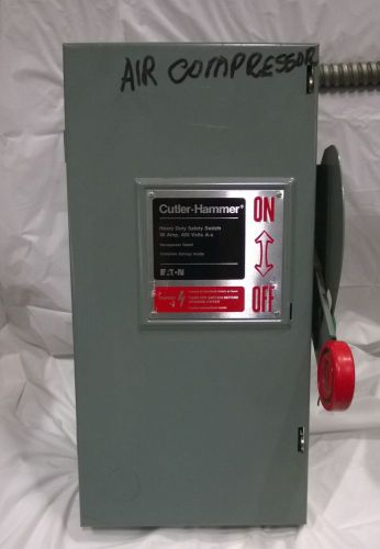 Eaton Cutler Hammer Heavy Duty Safety Switch DH361FGK  3 Phase Gray 600 Volts