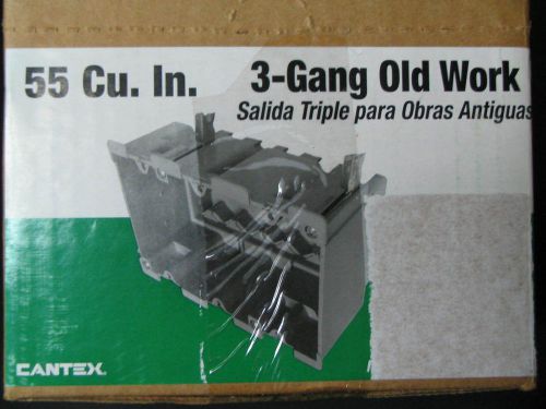 NEW (Case lot) P&amp;S 3-Gang Plastic Old Work Switch/Outlet Box w/Quick Click/cutin