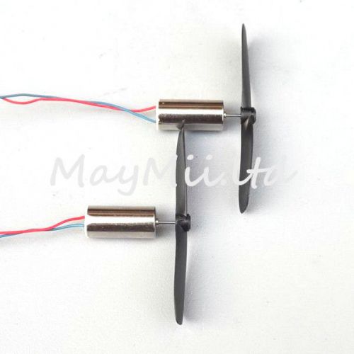 2 pairs 3.7v 48000rpm electric aircraft coreless motor + propeller for rc toy l1 for sale