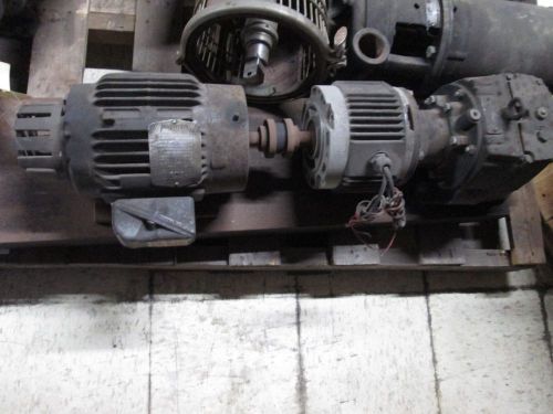 Baldor ac motor w/ clutch brake &amp; gear idnm3581t 1hp 1725rpm 230/460v used for sale