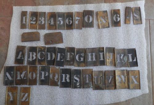 1 Inch Dunlap Interlocking Brass Letter and Number Stencils