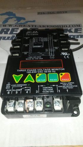 Used icm controls icm450 three phase voltage monitor 190-630 vac for sale