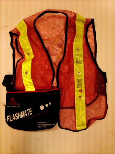 Safety Vest, Flashing LED High Visibility With Attached Belt Pouch. (X-Large)