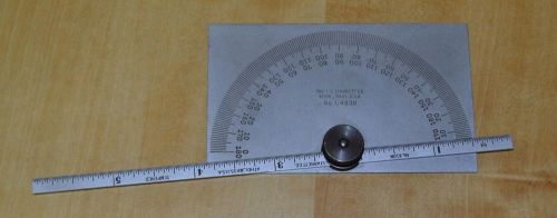 Starrett machinist protractor &amp; depth gauge no. c493b for sale