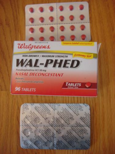 Walfed WalPhed 96 count sinus pollen allergies fed phed Wal-Fed