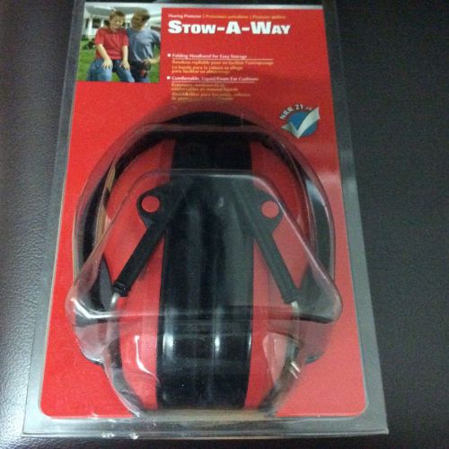 AO Safety Ear Protection Aosafety Stow-A-Way Red Ear Protection Peltor Earmuff