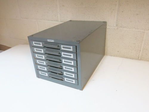 INDUSTRIAL COLE FILE STEEL CABINET 10.5&#034; ACROSS 9.25&#034; TALL 16.5&#034; DEEP 6 DRAWER