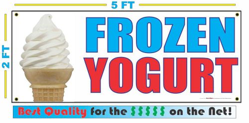FROZEN YOGURT Vanilla Cone Banner Sign Top Quality Full Color Cone NEW Shop