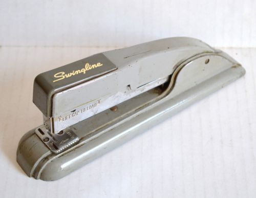 Vintage 1942 SWINGLINE STAPLER # 27 Sleek Mid Century Industrial Gray Metal