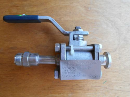 Ball valve stainless steel 1/2&#034; tri clamp sanitary 900 cwp 316 pbm cfsm for sale