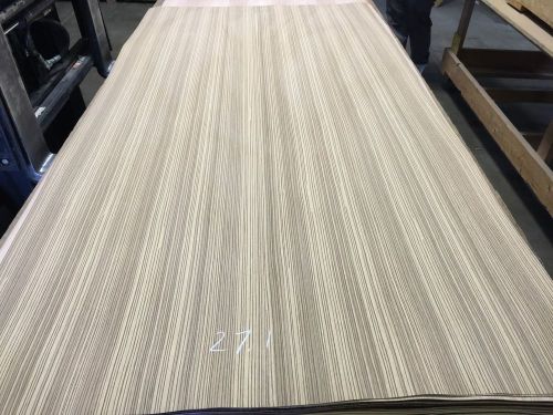Wood Veneer Recon Zebrawood 48x98 1 Piece 10Mil paper Backed &#034;EXOTIC&#034; PART 27