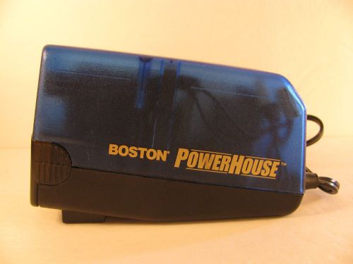 Boston Powerhouse Electric Pencil Sharpener Blue Model 19 Double Insulated Works