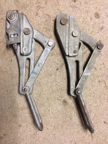 Vintage M KLEIN &amp; SONS 1656-50 &amp; 1613-50 -WIRE LINEMAN CABLE PULLER GRIPS