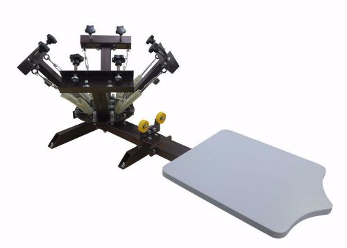 4 color 1 station screen printing press adjustable printing head for sale