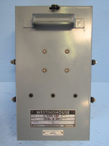 Westinghouse Type COP-322 60A Plug In Unit same as TAP322 De-Ion Switch Busplug
