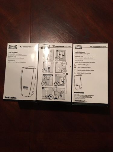 Lot Of 3 Rubbermaid TC TCell Dispenser White 1793547