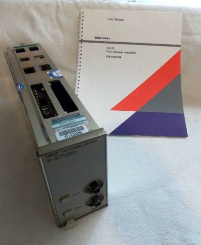 Tektronix 11A32 Two Channel Amplifier Plug In with Users Manual-Free Shipping!!