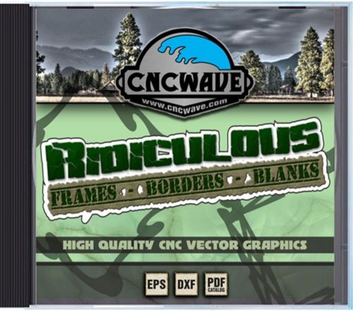 Ridiculous CNC Frames  Borders &amp; Blanks Vector Clip Art Plasma Router Vinyl Plot