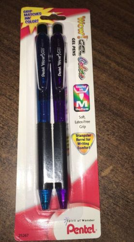Pentel Wow! Gel Colors Sparkle Gel Pen blue And Purple Ink 2pack