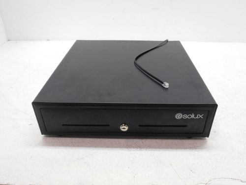 Solux pos cash drawer, steel heavy duty, key-lock, black for sale