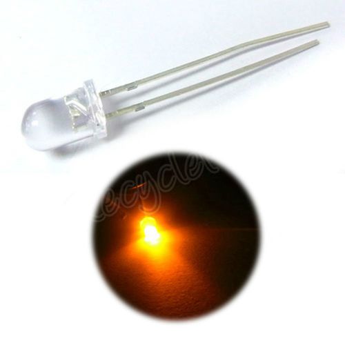 50 x 5mm Ultra Bright Amber 8000 mcd LED Bulb Light