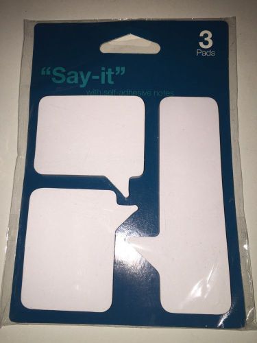 Post It Note Self Adhesive Say It Msg Box Style New In Package Sticky Notes
