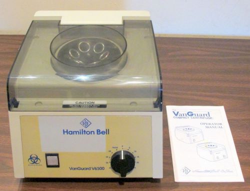 Hamilton Bell VanGuard V6500 Centrifuge 6-Slot with Manual &#034;TESTED &amp; WORKING&#034;