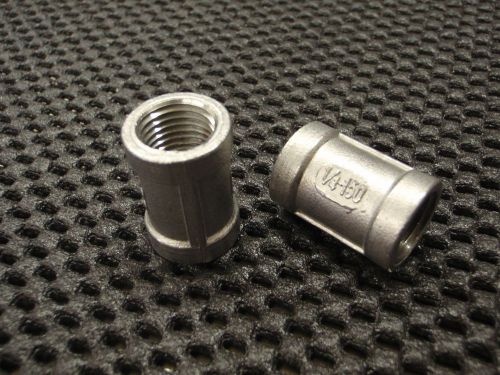 Stainless steel coupling 1/4&#034; npt pipe female for sale