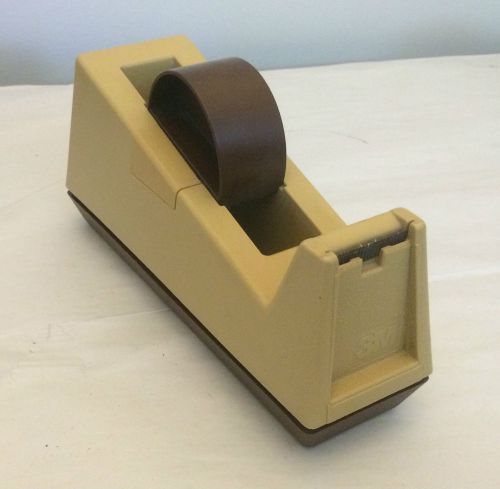Used Scotch 3M C-25 Heavy Duty Weighted Tape Dispenser 1&#034;W Roll 3&#034; Core