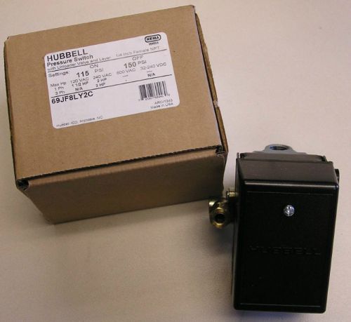 69jf8ly2c air compressor pressure switch 115-150psi #69mb8ly2c furnas/hubbell for sale