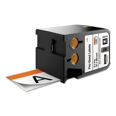 XTL Pre-Sized Labels, 2&#034; x 4&#034;, White/Orange Header/Black Print, 70/Cartridge