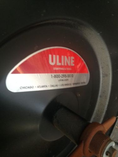 #153 - ULINE STRAPPER WITH EXTRA SPOOL, TOOLS &amp; 2 ROLLS SHRINK WRAP