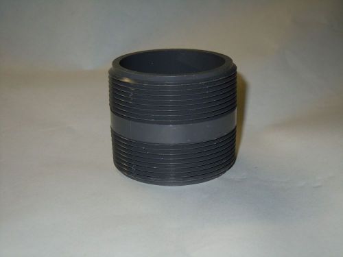 Pipe nipple, pvc, 2&#034; threaded x 2&#034; long, schedule 80, gray for sale
