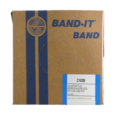 Band-it band-it valu-strap plus band c16389, 200/300 stainless steel, 3/4&#034; wide for sale