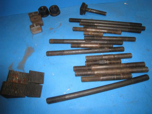 24 piece mill hold down parts lot studs step blocks t nuts clam   6k3 for sale