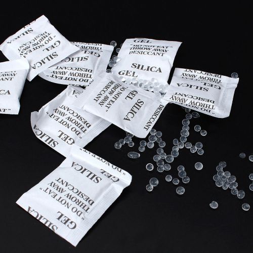 25 Packs 1g Non-Toxic Silica Gel Desiccant Moisture Absorber Dehumidifier Useful