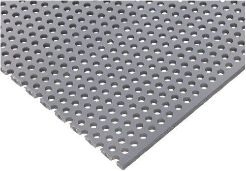 Small Parts PVC (Polyvinyl Chloride) Perforated Sheet, Staggered Holes, Opaque