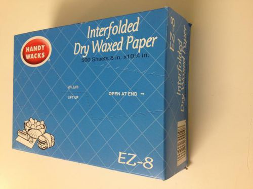 8&#034; x 10.75&#034; Deli Dry Waxed Paper Pop-Up Food Sandwich Sheets 500 Pcs Deli Papers
