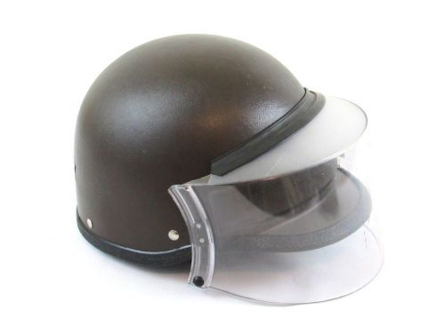 Vintage super seer riot helmet w/faceshield - brown c1970&#039;s swat police for sale