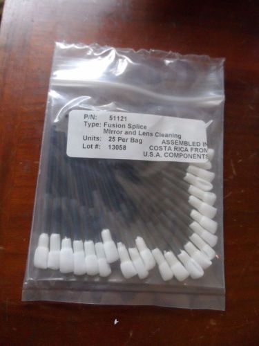 51121 fusion splice mirror and lens cleaning swab, 3/8&#034; pillow head tip 3&#034;l,25pk for sale