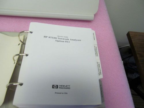 AGILENT HP 8753D/OPTION 11 NETWORK ANALYZER  SERVICE GUIDE, 15 SECTIONS, 4.4 LBS