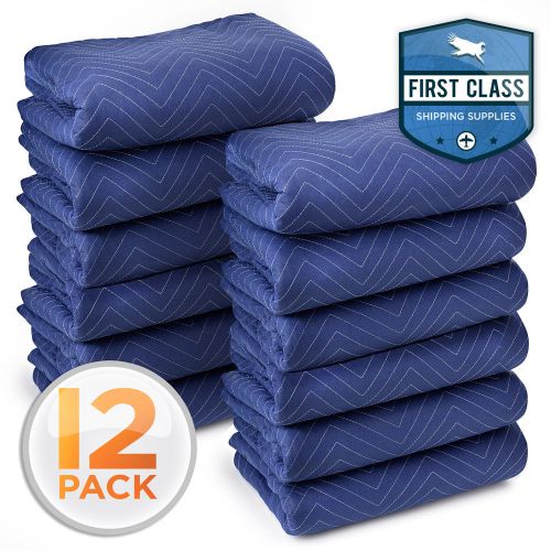 Deluxe Pro Moving Blankets Padded Furniture Pad 12 pk 72&#034; x 80&#034; 40-45 lbs/Dozen