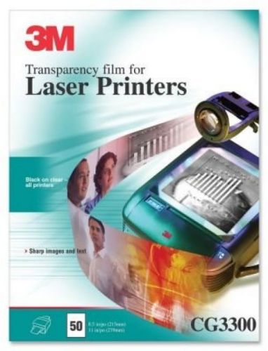 3M Laser Transparency Film, 50/Box, 8-1/2 X11