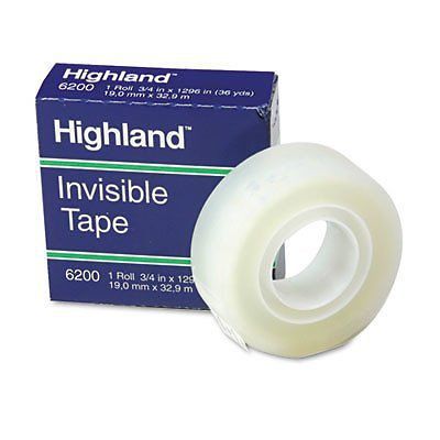 Invisible Permanent Mending Tape, 3/4&#034; X 1296&#034;, 1&#034; Core [Set of 4]