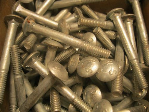 1/4 x 2 1/4 in. x QTY. 84 carriage bolt round head square neck vintage fastener