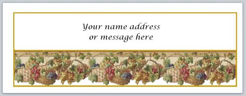 30 Personalized Return Address Labels Baskets of Grapes Buy 3 get 1 free (bo282)