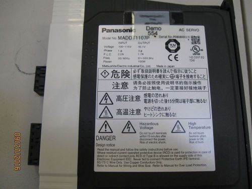 Panasonic MADDT1107P AC Servo Controller