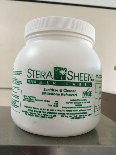 Three 4lb jars Stera-Sheen Sanitizer (sold As Package Of 3 Only)