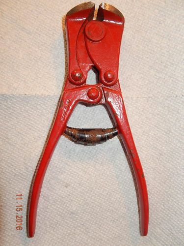 Vintage Fur Piano Draht Cable Nipper 7 1/2&#034; Lng Pliers-Heavy Steel-Red W-Germany